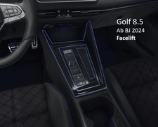 VW Golf 8 (Facelift) Mittelkonsole Folie (Schutzfolie Matt)