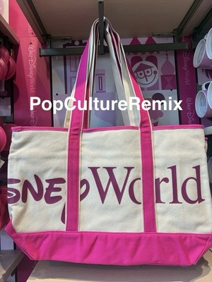 Disney Parks 2026 Logo Mania Fantasyland Feels Large Canvas Tote Bag New