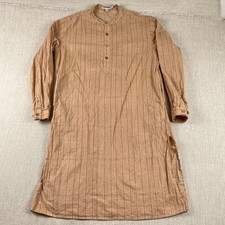 Fabindia Kurta Tunic Slim Fit Mens Medium Patterned Cotton Traditional Band