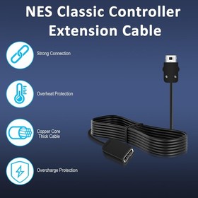 NES Classic Controller Extension Cable & SNES Power Cord - Compatible with Super