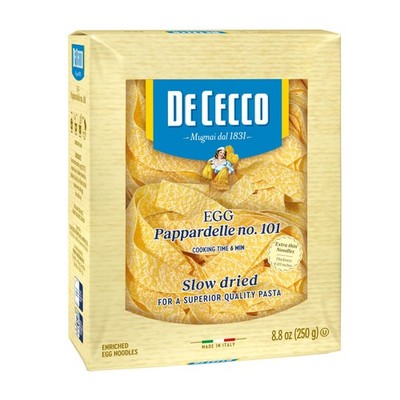 De Cecco Egg Pappardelle No. 101 Pasta, 8.8 Oz, Ounce (Pack of 1)