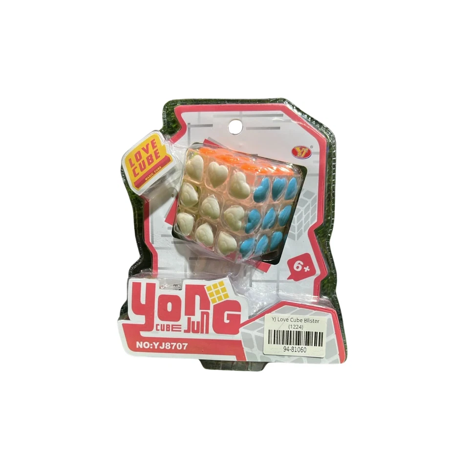 YJ 3x3 Love Heart Cube - Trasparente chiaro - (confezione da 10) - Immagine 3 di 4