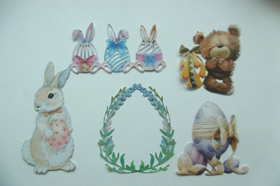 Tattered Lace Carnation Crafts*Die Cuts*EASTER*EGGs* *Card Topper