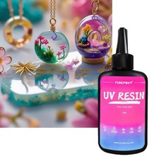 100g UV Resin Fast Cure Crystal Clear for DIY Jewelry Making Craft UK
