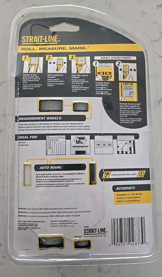 STRAIT-LINE Rolling Tape Measure 300ft Digital Display NIB- For Home Projects - Image 3 of 4