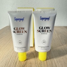 Lot Of 2 SUPERGOOP Glow Screen SPF 40 Sunrise 1.7 oz Exp 05/2026