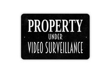 Video Surveillance No Trespassing Metal Sign