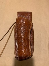Vintage El Paso Saddlery LH Floral Carved Drop Loop Holster Colt 5 1/2" SAA