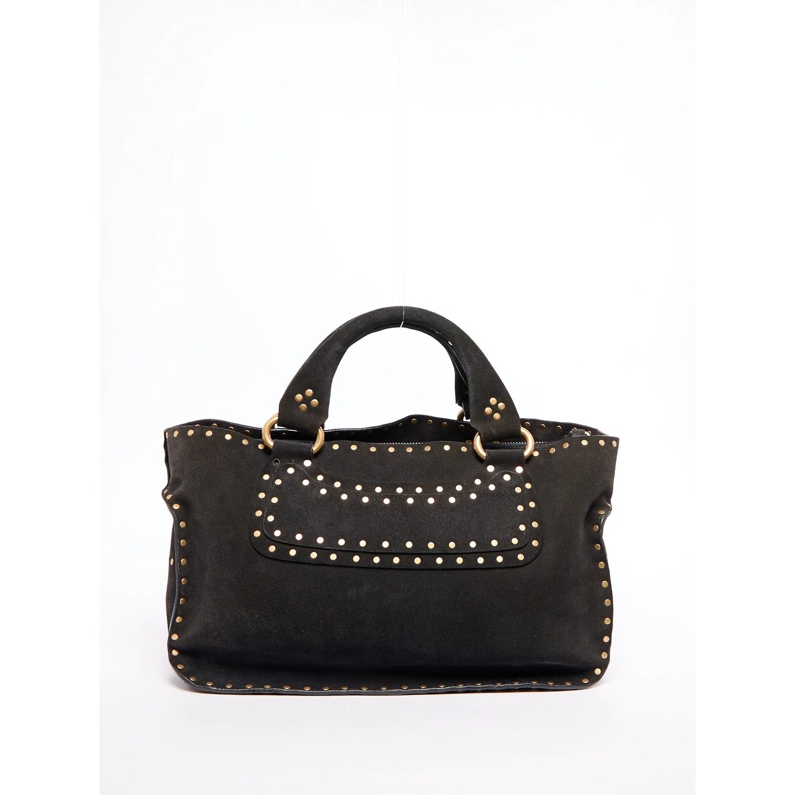 Borsa boogie Celine in camoscio nero con borchie