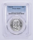 1963-D Franklin Half Dollar MS65 PCGS Blue Label *4595