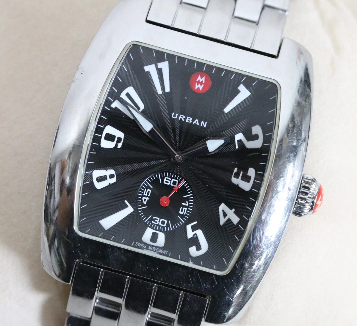 Michele Silver and Black Men\'s Watch MICHELE Black Wristwatches for sale - eBay main image 3