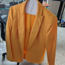 J.Crew one button Linen Orange Blazer 8