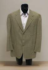 Brioni Sport Jacket Windowpane Pattern 100 Wool Size 48 L / IT 58 L Italy     