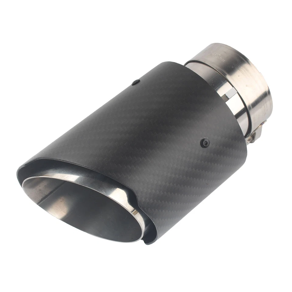 Fit BMW with M-POWER M Colored Exhaust Tips Muffler Pipe Tailpipe Carbon Fiber - Image 3 of 4