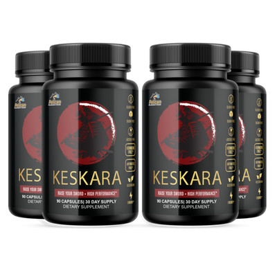 Keskara- Bodybuilding & Men's Health Support- 4 Bottles- 360 Capsules