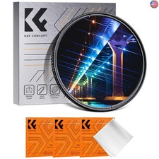 K F Concept 55mm Blue Streak Lens Filter Rotating Circular Anamorphic