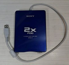 Sony 2X FDD MPF88E-UA USB External 3.5" Floppy Disk Drive Blue