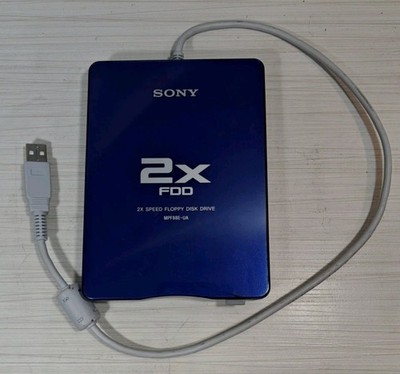 Sony 2X FDD MPF88E-UA USB External 3.5'' Floppy Disk Drive Blue