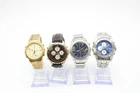 F x4 Vintage Gents Quartz Seiko Chronograph Wristwatches Not Working Parts Only