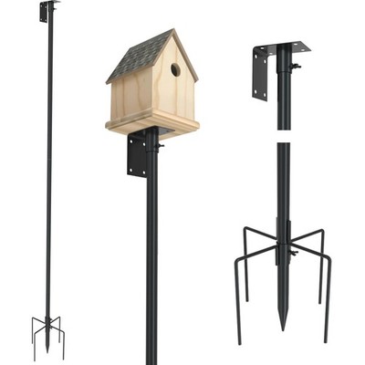 Vogelhaus Stangenhalterung Set 203cm wetterfest Vogelfutterstange