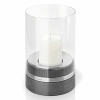 Blomus Windlicht Mit Kerze Piedra, 23.5 Cm Hoch, Edelstahl Glas Polystone 65274