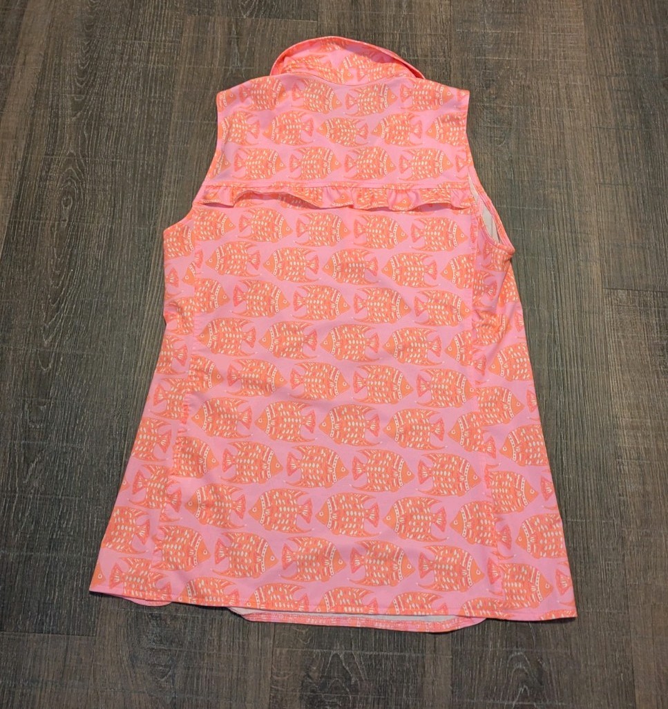 Vineyard Vines Small Ruffled Button Up Collared S… - image 2