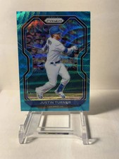 2021 Panini Prizm Justin Turner Light Blue Prizm #5 Dodgers