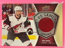 2016-17 Upper Deck Max Domi UD Game Jersey #GJ-DO Hockey Arizona Coyotes