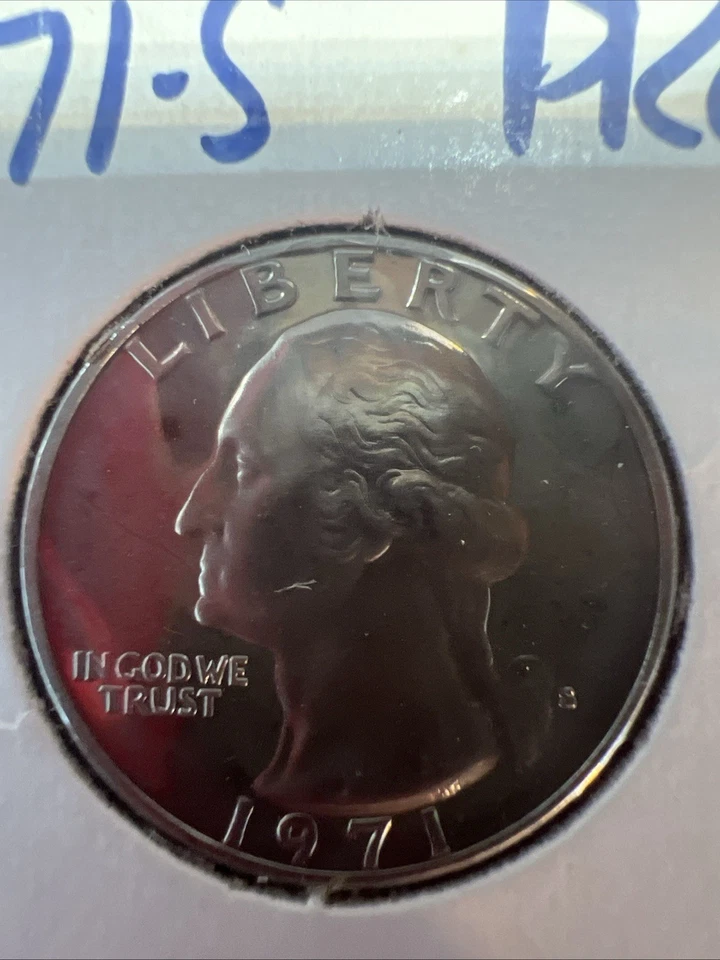 1971 S Proof USA Washington Quarter, Fantastic Condition - Image 4 of 4