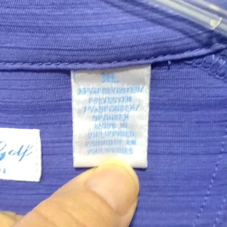 Camisa polo Oxford Golf para hombre XL púrpura elástica rendimiento manga corta Foto 3 de 4