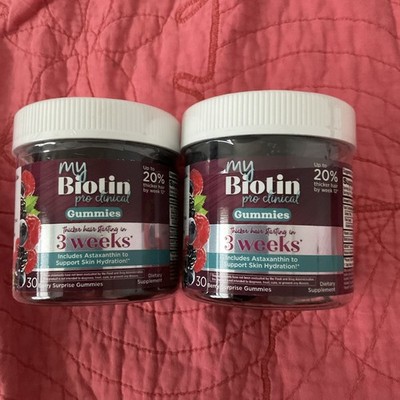 (2PACK) Purity Products MyBiotin ProClinical Gummies Berry Surprise  Gluten-Free