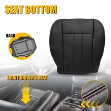 Red Seam Driver Bottom Leather Seat Cover Black Fits 2008-20 Dodge Grand Caravan