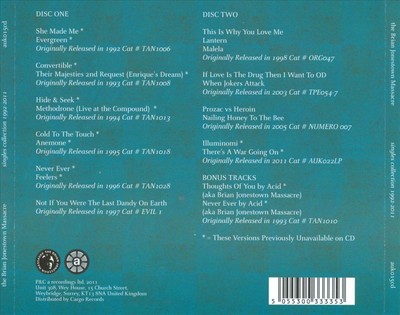 THE BRIAN JONESTOWN MASSACRE - THE SINGLES COLLECTION (1992-2011) NEW CD