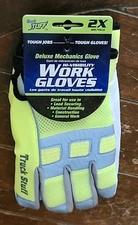1 Pair of Deluxe Mechanics Gloves Hi-Visibility Work Gloves -Size 2X-Large-