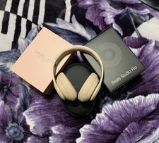 Beats Studio Pro Wireless Headphones Beige Cream With Case