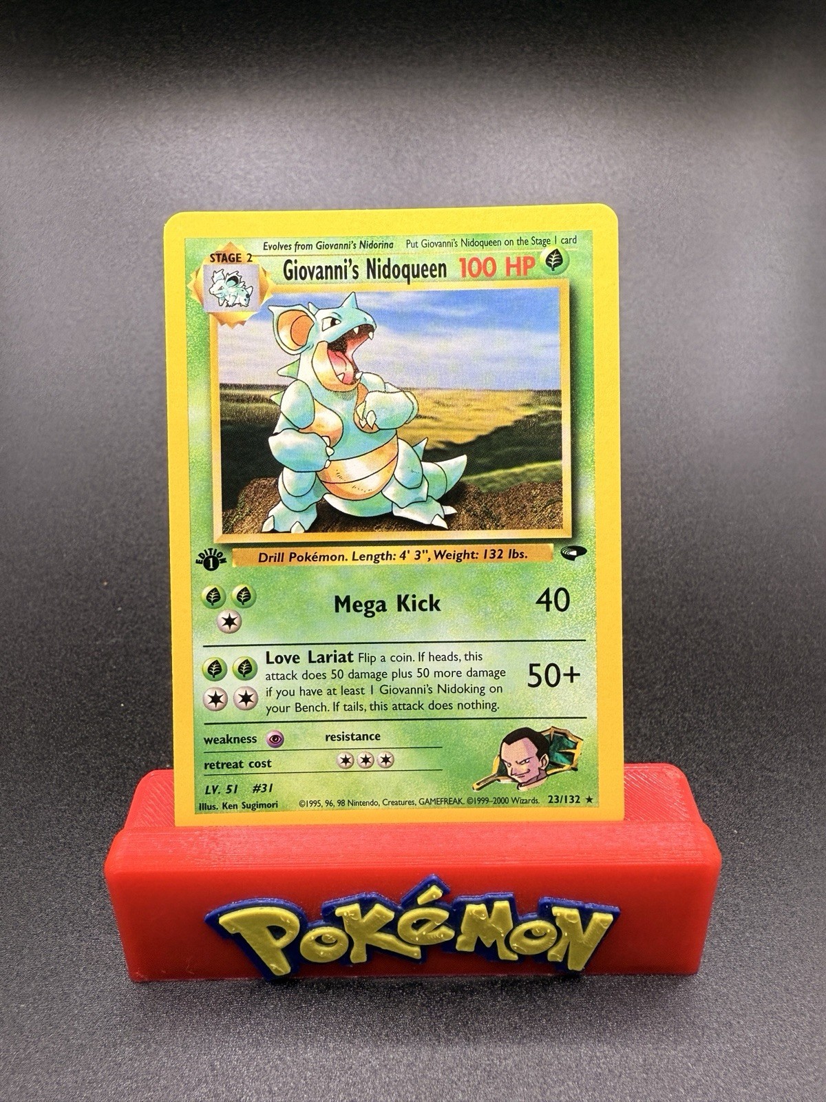 1st Edition Giovanni’s Nidoqueen Rare 23/132 - Gym Challenge - Pokémon Near Mint