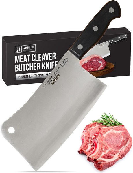 Orblue Hackmesser - Chinesisches Kochmesser, Scharfes KüChenmesser, Ideal Als-image
