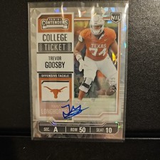 Trevor Goosby 2025 University Of Texas Longhorns NIL College Ticket Auto /99