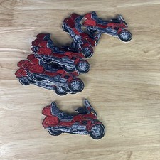 Motorcycle - Black/Red - Bike Embroidered Patch Lot Of Of 11