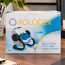Rolodex Open Rotary Card File ROL66704 500 Capacity Black - NEW in Box