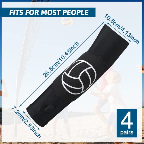 Minatee Volleyball Arm Sleeves Passing Hitting 12 Zoll, weiß und schwarz  - Bild 2 von 6