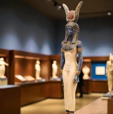 Rare Egyptian Artifacts Of Authentic Pharaonic Statue Of Egyptian Goddess Hathor