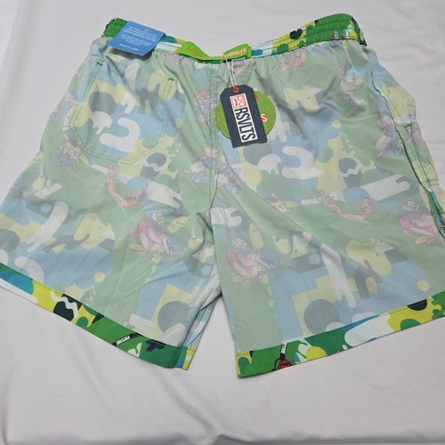 RSVLTS Classic Nickelodeon Mens Hybrid Swim Shorts XL Green SpongeBob Rugrats - Picture 10 of 10