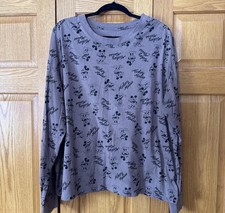 Disney Mickey Mouse EUC Woman's Long Sleeve Sweatshirt Top Light-weight 3X 2x 
