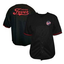 Men's Fanatics  Black Indiana Fever Big & Tall Full-Button Fashion Jersey