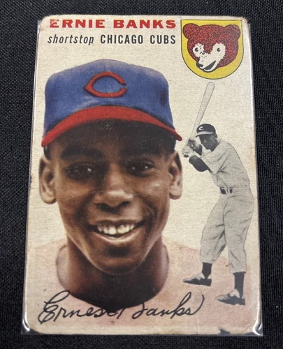 1954 Topps #94 Ernie Banks RC Nice Card Centered HOF Rookie Chicago Cubs