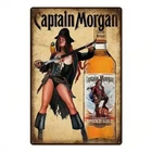 Captain Pirate Themed Vintage Tin Metal Signs Home Décor Bar Man Cave Decor
