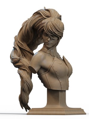 Pyrrha Nikos Resin Bust - RWBY - Unpainted Resin Kit