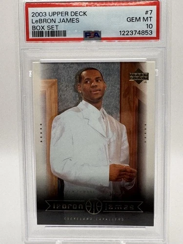 2003 Upper Deck Box Set Lebron James PSA 10 Rookie RC Card #7 NEW CASE