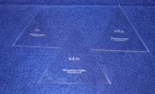 3 Piece Equilateral Triangle Set 3, 3.75, 4.5 Inches -  Acrylic 1/8 Inch Thick